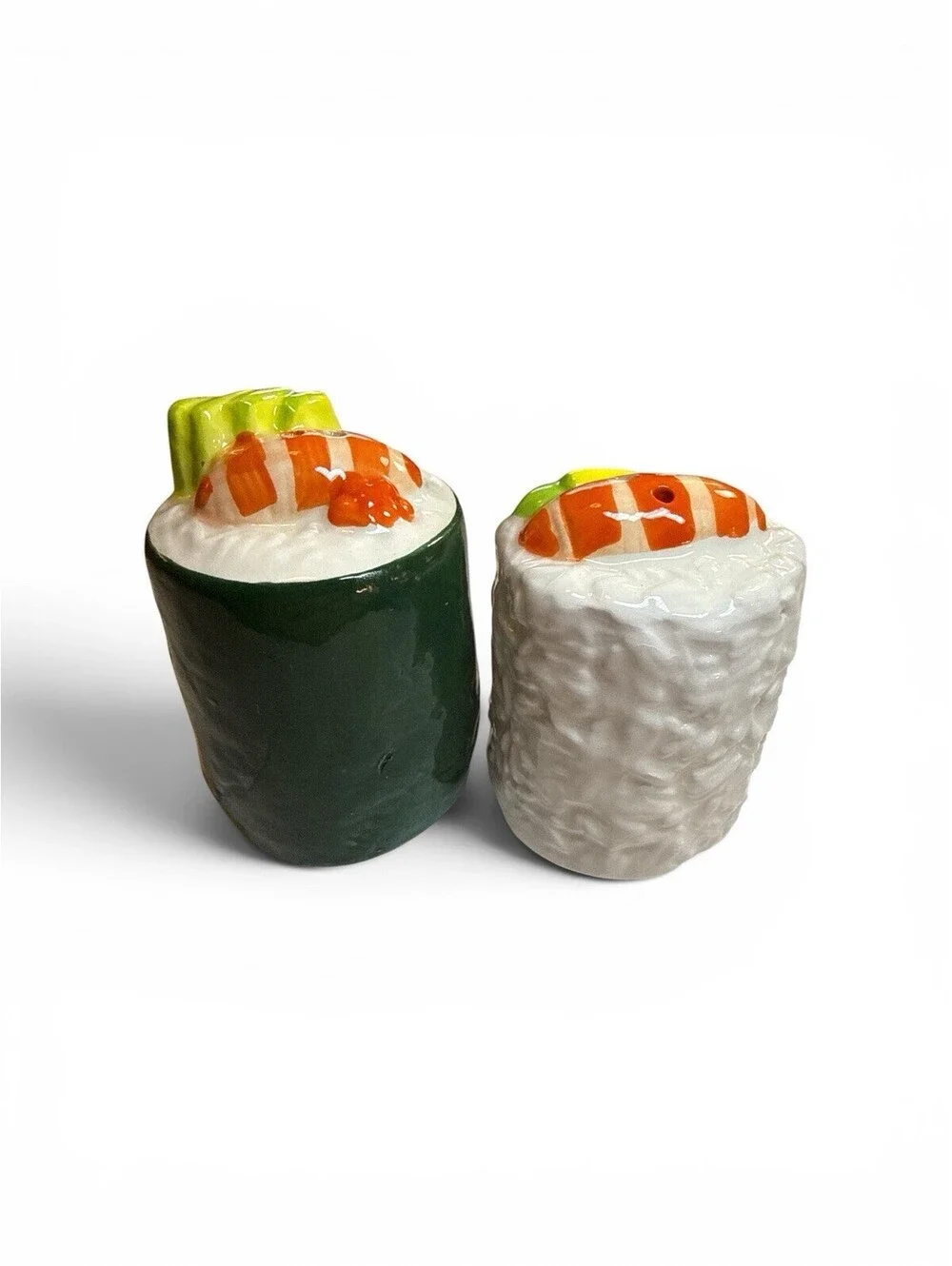 Sushi Roll Salt and Pepper Shaker - Japanese shrimp Sashimi Rice - 2.5